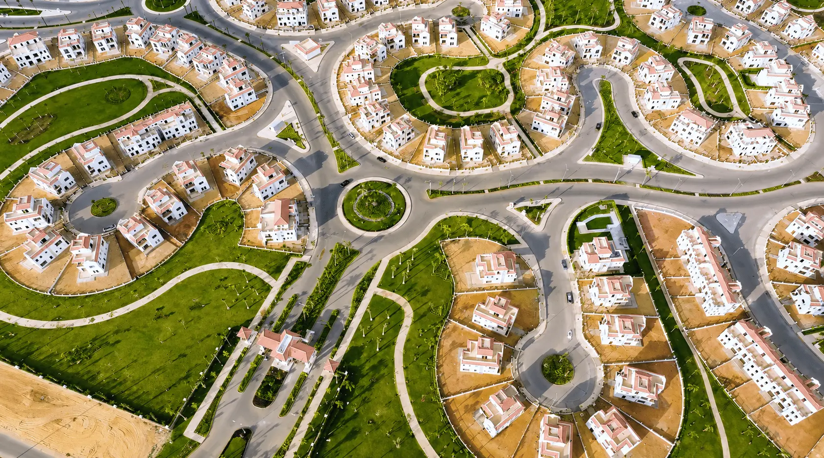 Master-planned community aerial view